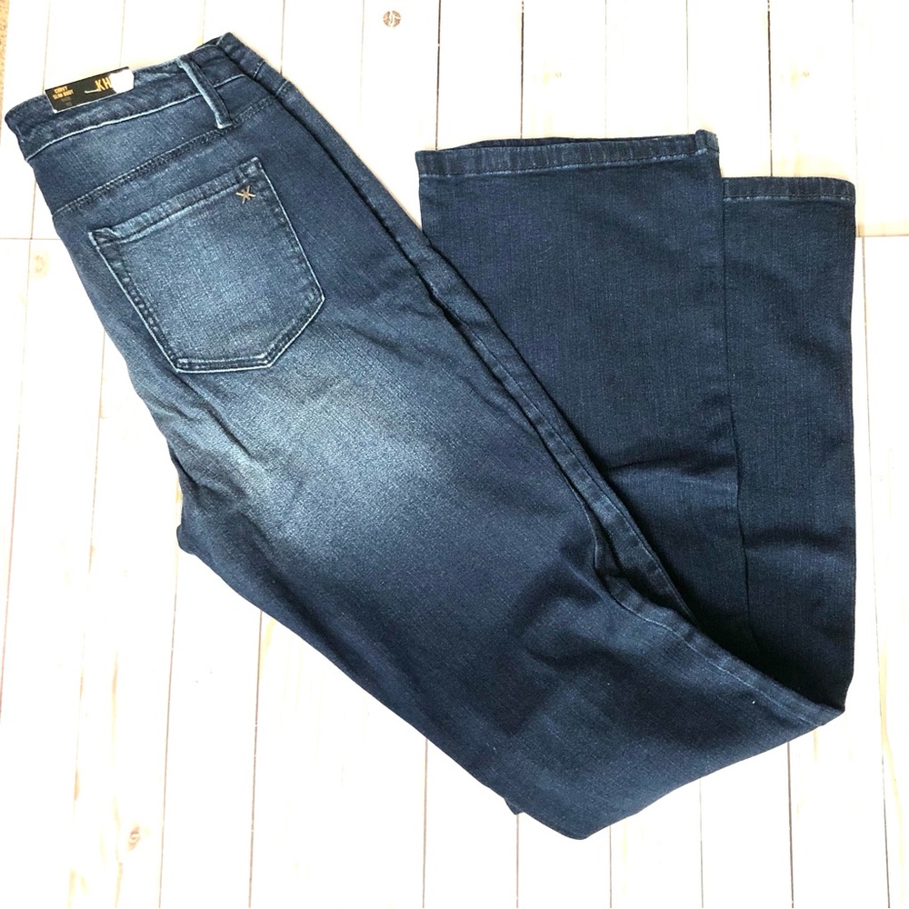 Khloe Kardahian Premium Denim. Dark Wash Curvy Slim Bootcut. Size 10 - Picture 3 of 11